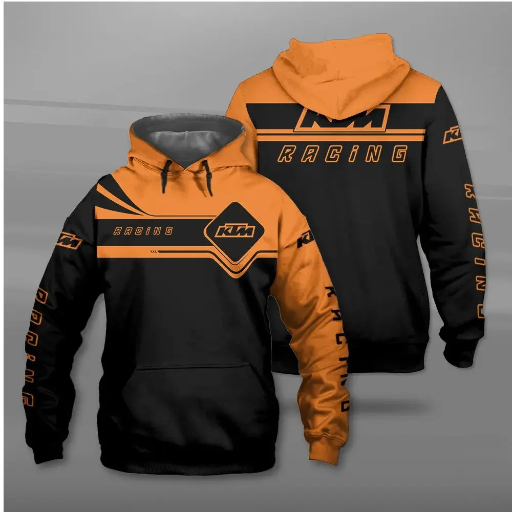 

Long Sleeves Thick Style Comfortable Fashion Pullover Round Neck Drawstring Unisex Hoodie KTM Motorcycle Cycling Sport Clothing