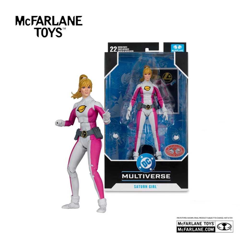 Figura de Acción de 7 Pulgadas de Saturn Girl de DC Multiverse de McFarlane Toys, Muñeca Modelo Clásica de DC, Kit de Garaje