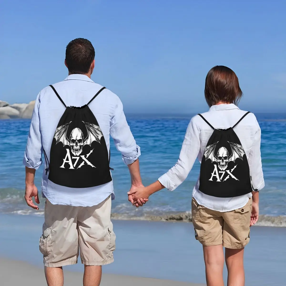 Avenged Sevenfold Backpacks Casual Drawstring Bags Sundries Bag Book Bags for Travel Students