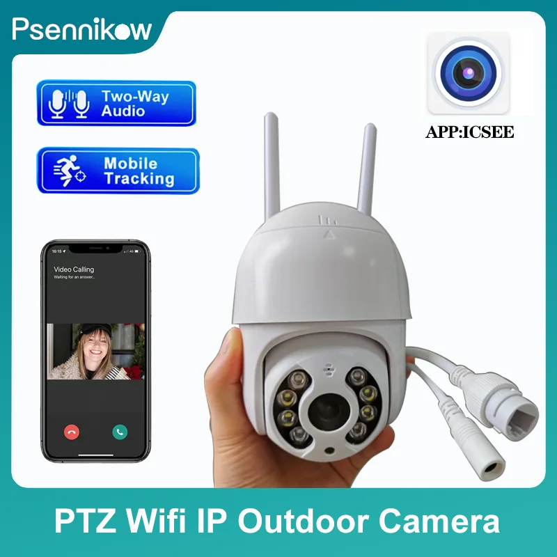 

AI Human Tracking Two-way Audio HD Night Color Cam 8MP Wireless Security Surveillance PTZ Wifi IP Outdoor 4X Zoom Cameras