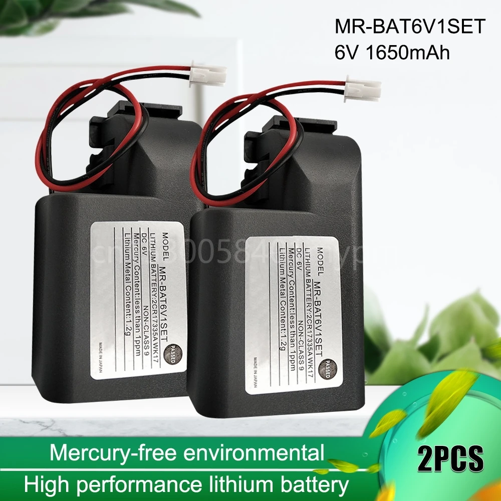 

2 шт. MR-BAT6V1SET 6V ПЛК батарея 2CR17335A WK17 батареи с белыми разъемами для сервосистемы с ЧПУ