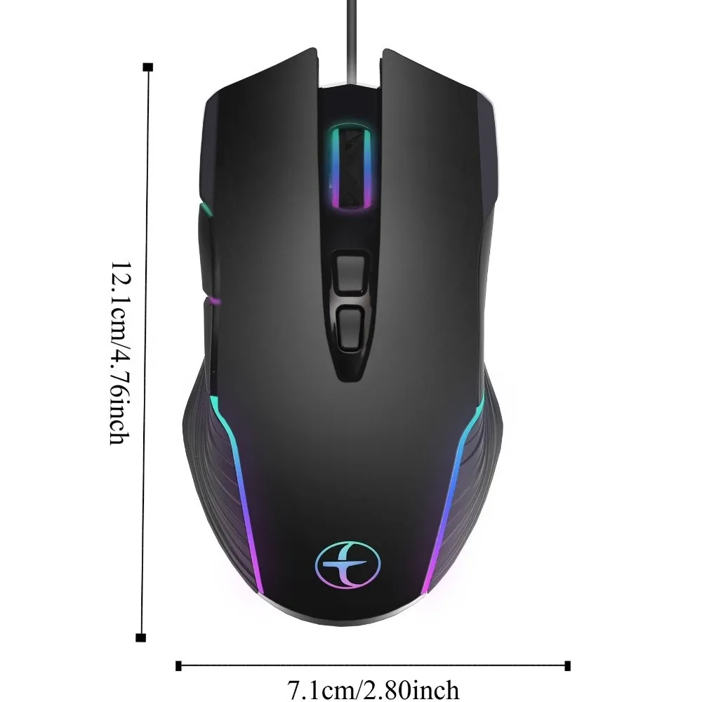 Mouse Nirkabel USB/Tipe C 2.4G LED Backlit Mouse Berkabel Isi Ulang Desain Ergonomis Mode Jiggler Mouse Nirkabel Optik