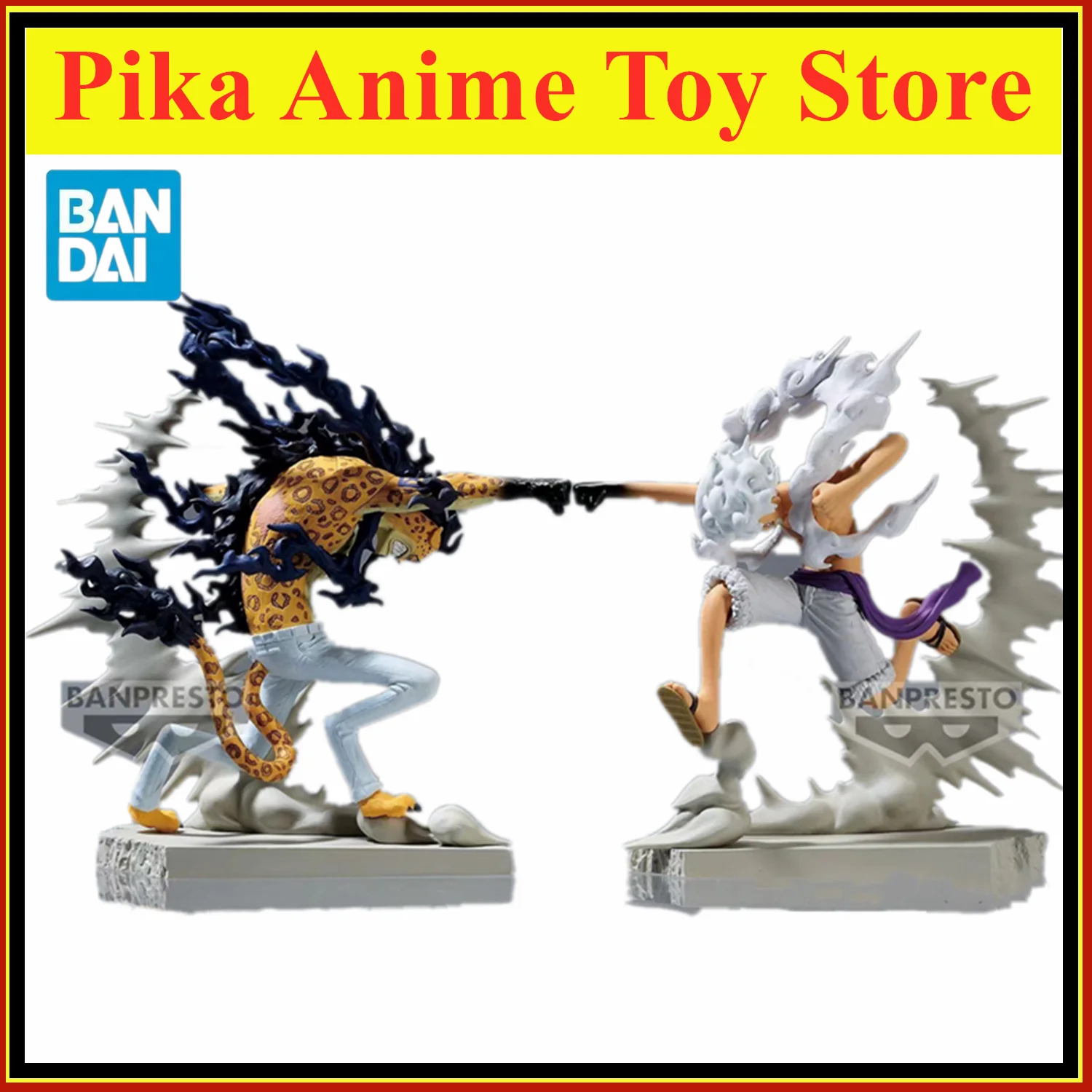 Original BANPRESTO One Piece The Gear Five Nika Luffy  VS Rob Lucci Anime Figure Toys PVC Model Collector Birthday Gift