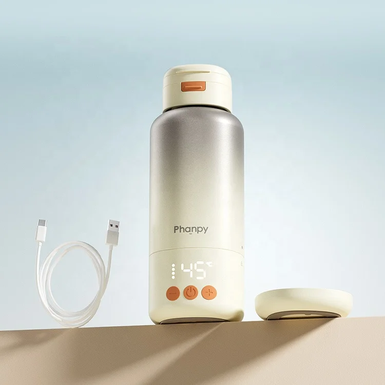 غلاية كهربائية قابلة لإعادة الشحن، كوب قهوة حديث للتحكم في درجة الحرارة، تصنيع كوب مفرغ من الفولاذ المقاوم للصدأ ضخم #2