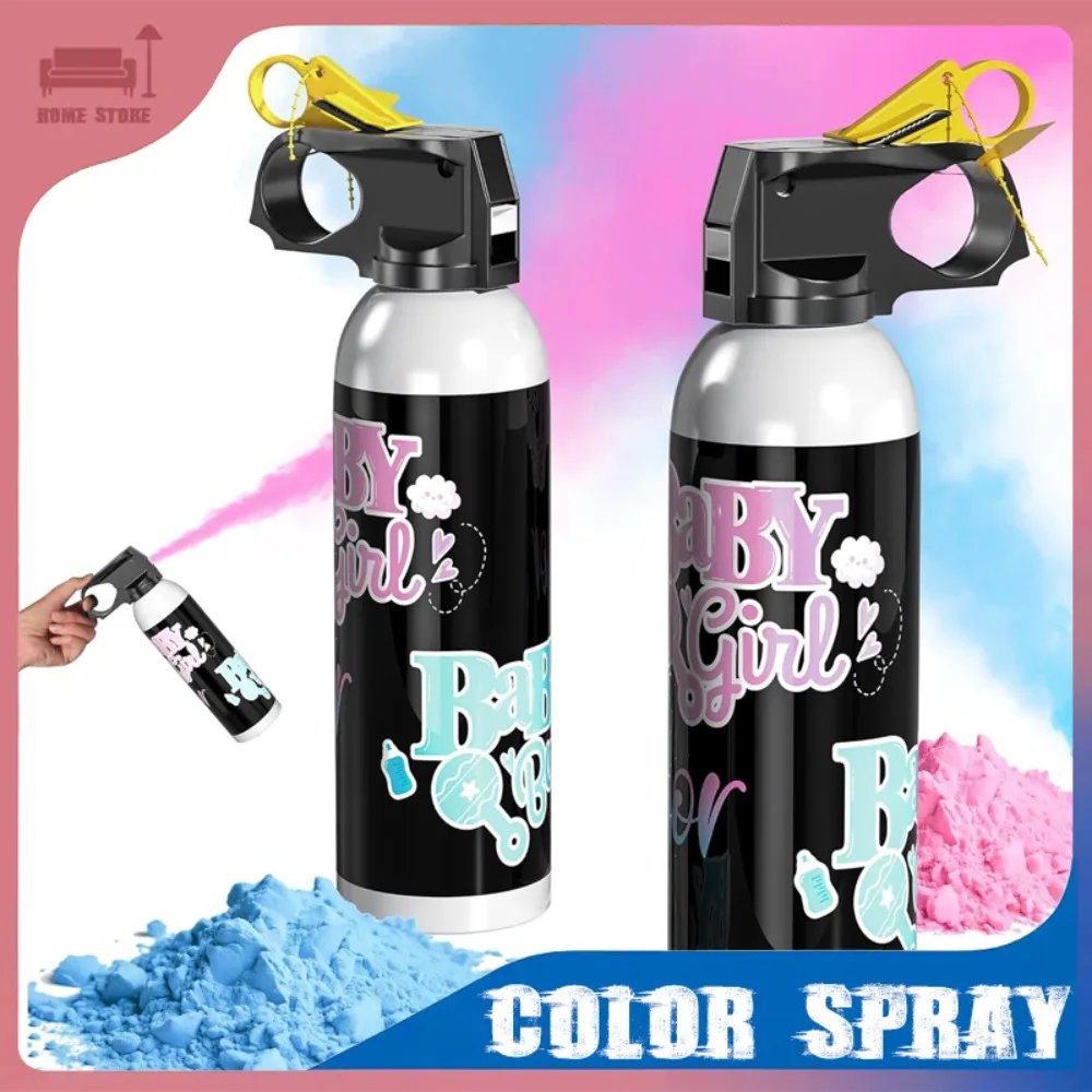 

Soft Color Harmless Powder Spray Black Letter Style Blue Pink Powder Spray Baby Shower Streamer Wedding Party Supplie Decoration