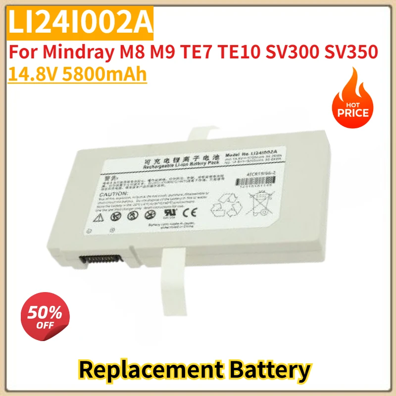 

LI24I002A High Quality Battery 14.8V 5800mAh for Mindray TE7 TE10 M8 M9 SV300 SV350 Brand New Replacement Battery