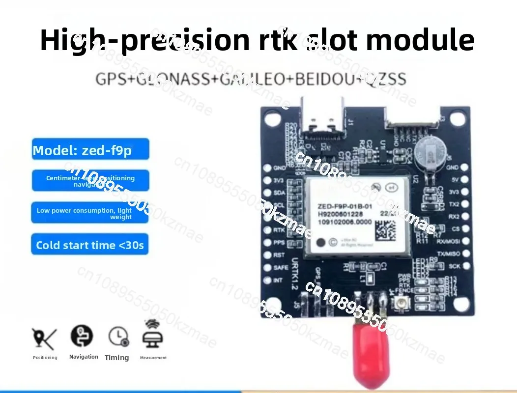 For Ublx Gps Module ZED-F9P ZED-F9P-02B-00 RTK InCase PIN GNSS/Gps Receiver Board with SMA and USB Development Board