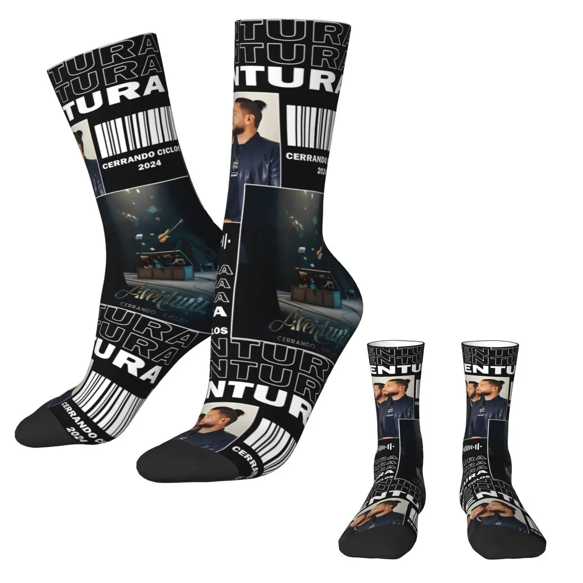 

2024 Aventura Tour Stockings Printed Korean Socks Winter Anti-Slip Socks Men's Outdoor Breathable Socks