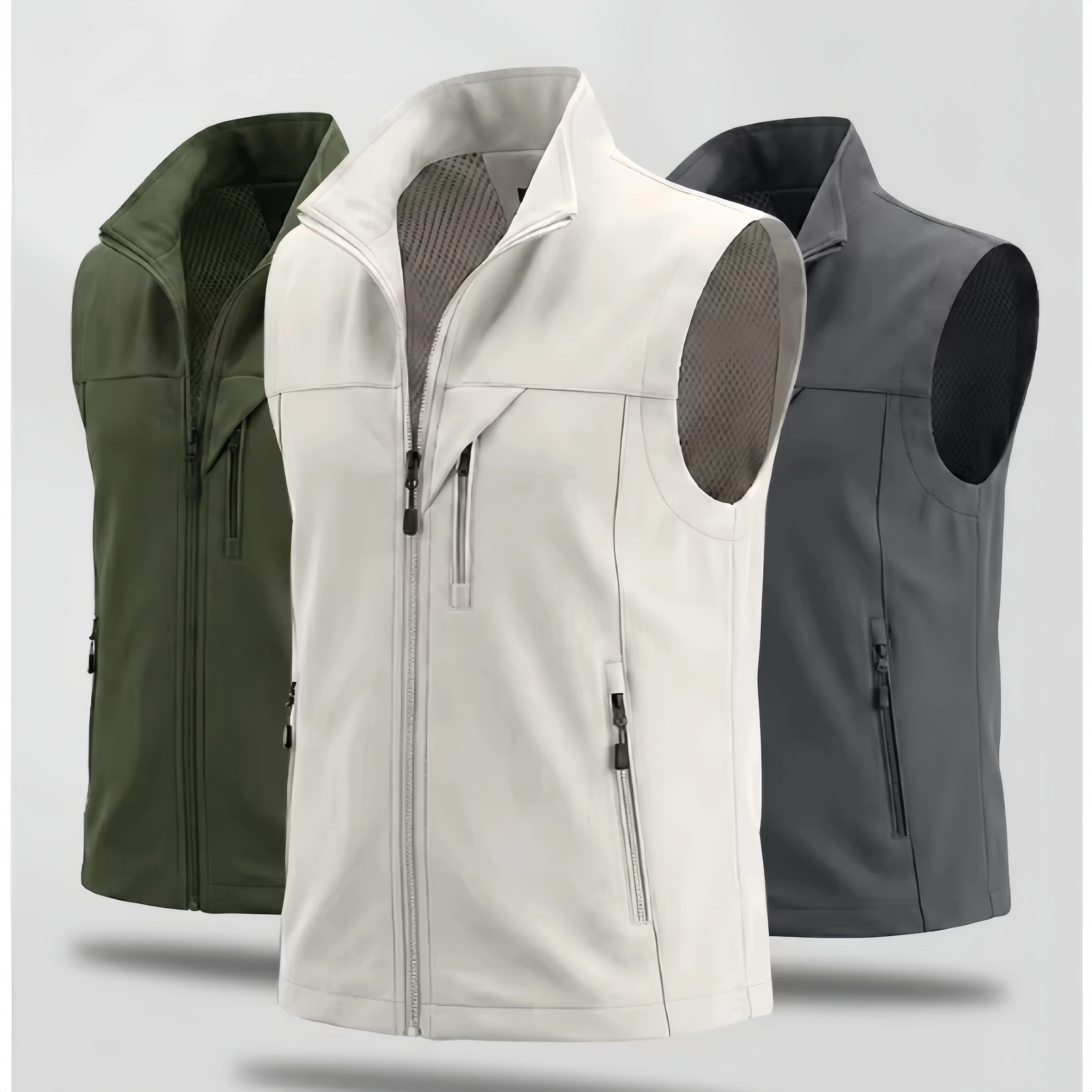2026 Hot Sale Fashion Men's Vest Windproof Solid Sleeveless Jacket Motorcycle Outdoor Waterproof Biker Vest for Men Clothing