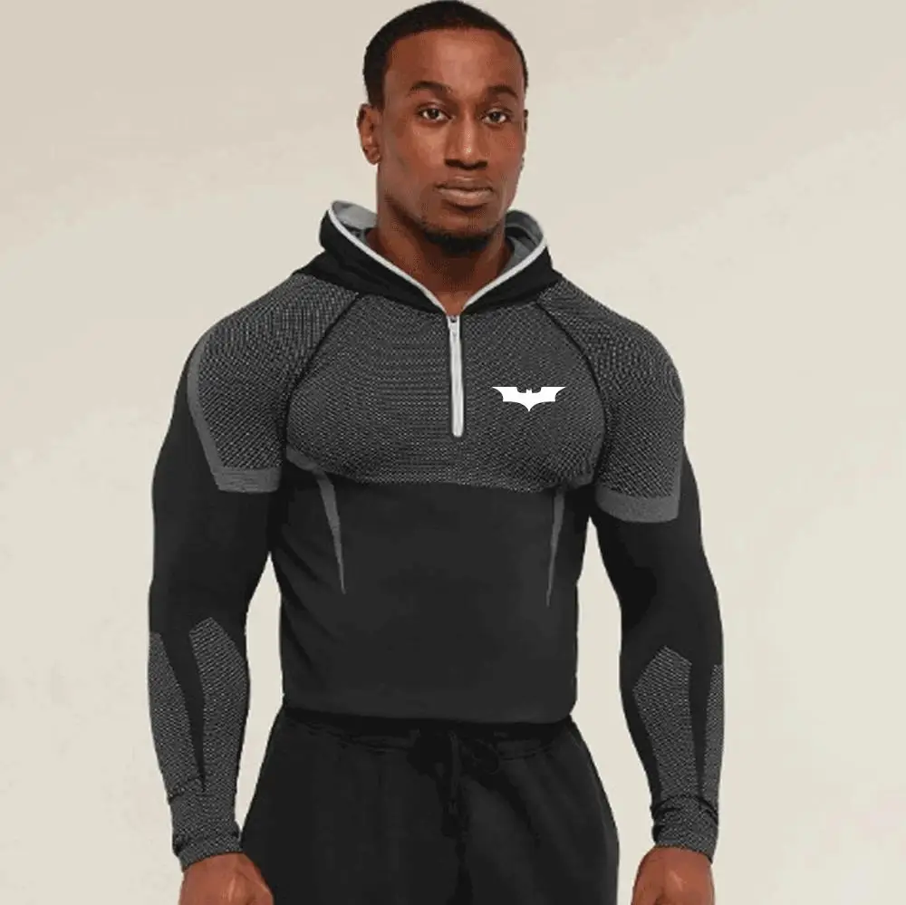 Men Tight Fitting Short Sleeved Shirt Quick Drying Running and Fitness Clothing Gym Training Sports Jogging Top