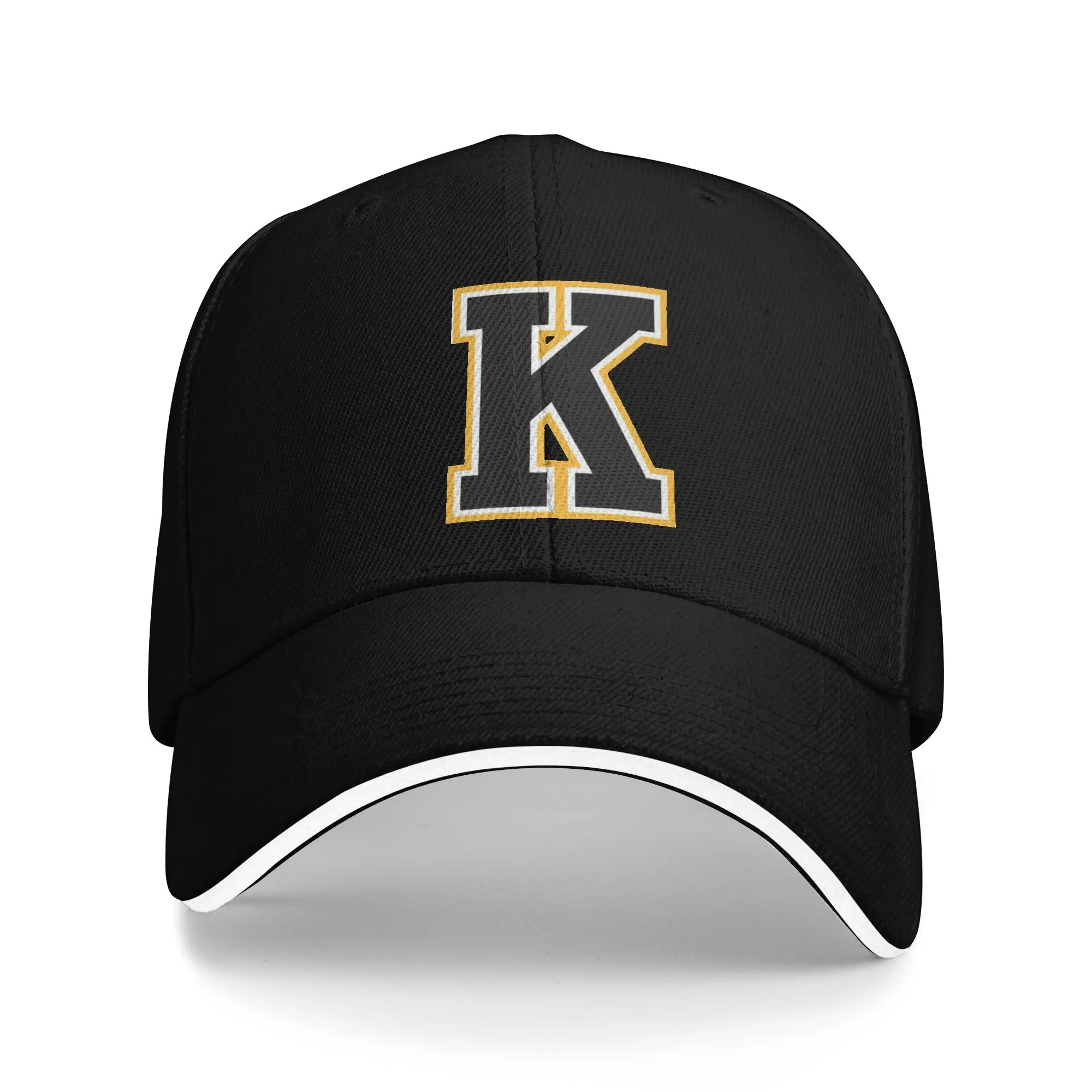Golden Initial Letter K Summer Baseball Caps Men  Unisex Female Beach Sun Hat Peaked Cap
