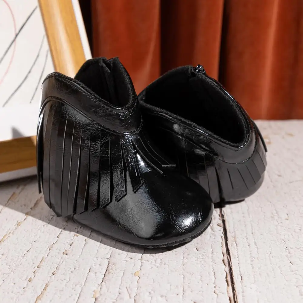 Scarpe da bambino per bambina nuovi stivali lucidi scarpe Casual morbide per neonati impermeabili antiscivolo quattro stagioni versatili