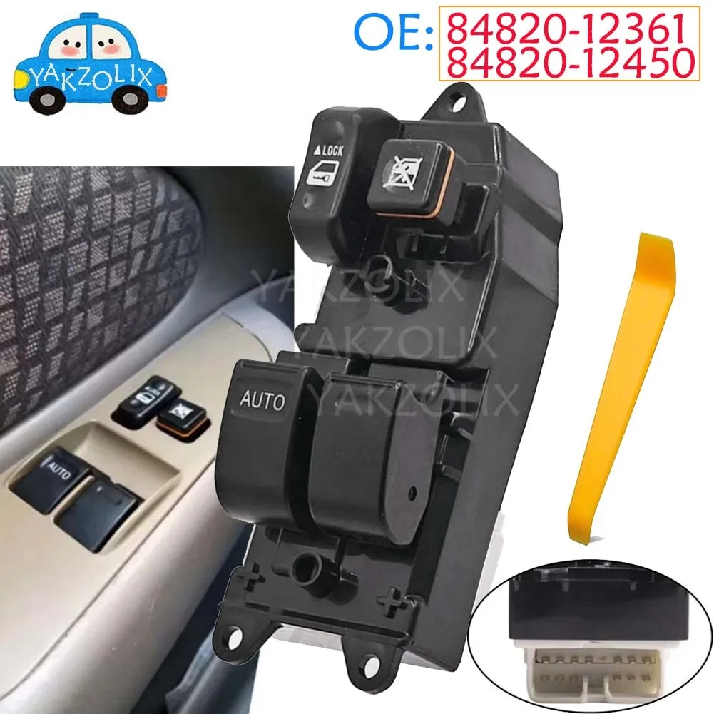 For Toyota Corolla E11 1997 1998 1999 2001 2002 Master Driver Side Window Door Power Switch 84820-12450 84820-12361 84820-12360
