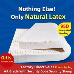 Haut de Matelas en Latex 100% Naturel, Haut de Gamme, Pliable, Rebond Lent, Tapis avec Juste en Coton, Personnalisable