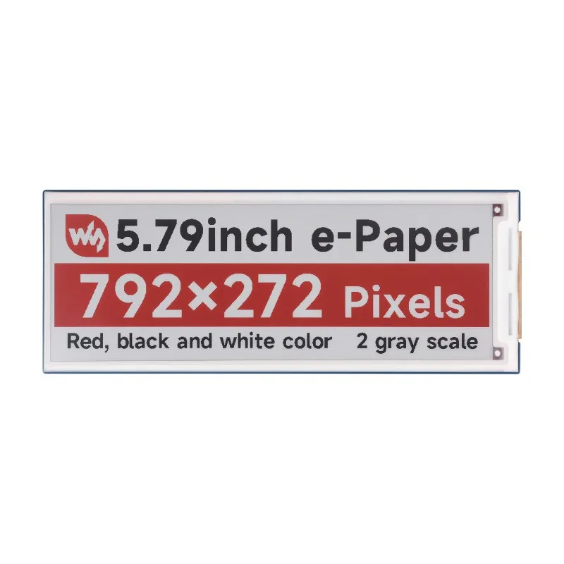 5.79inch E-Paper Module (B), e-ink display, 792x272, Red/Black/White, SPI Interface