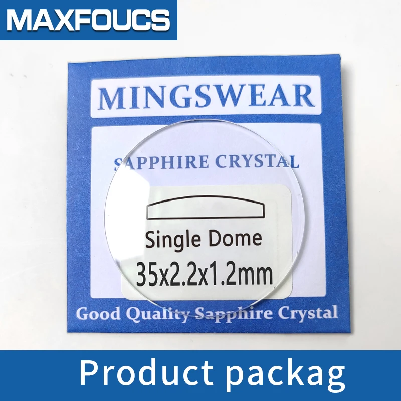 Sapphire Single Dome 1.2mm Thick Diameter 30-39.5mm Anti-scratch Watch Glass Domed Crystal Transparent Watches Repair Parts