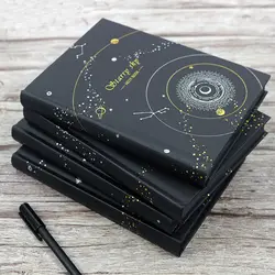 A5 All Black Inner Pages 128 Sheets Graffiti Hand Book Creative DIY Hand-Painted Diary Black Kraft Notebook Black Paper