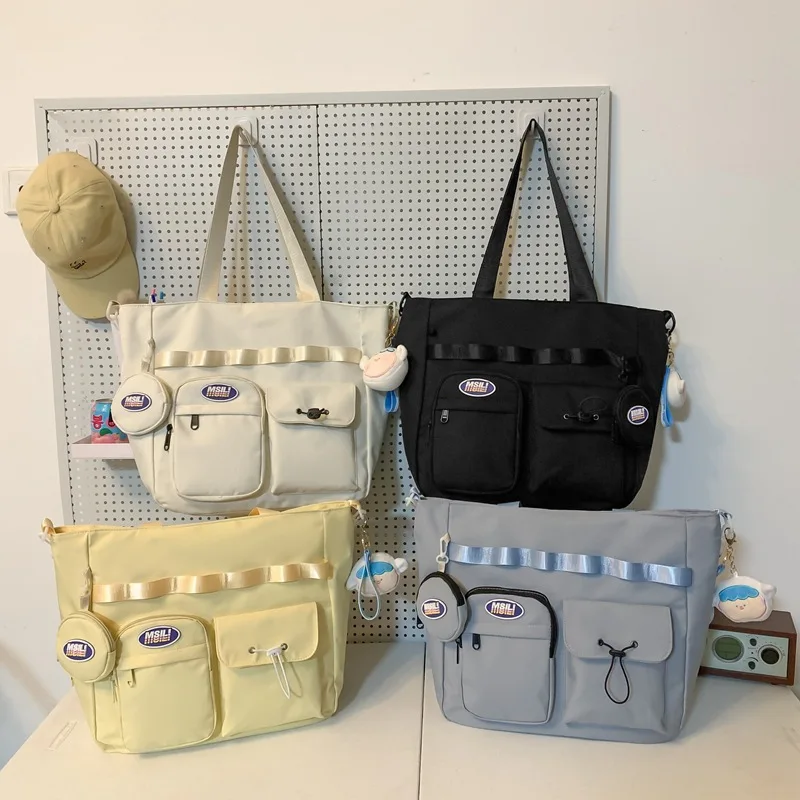 

2024 Весенняя новая модная сумка-тоут для женщин, дизайнерская роскошная сумка большой вместимости, милая сумка через плечо в стиле Ins, милая