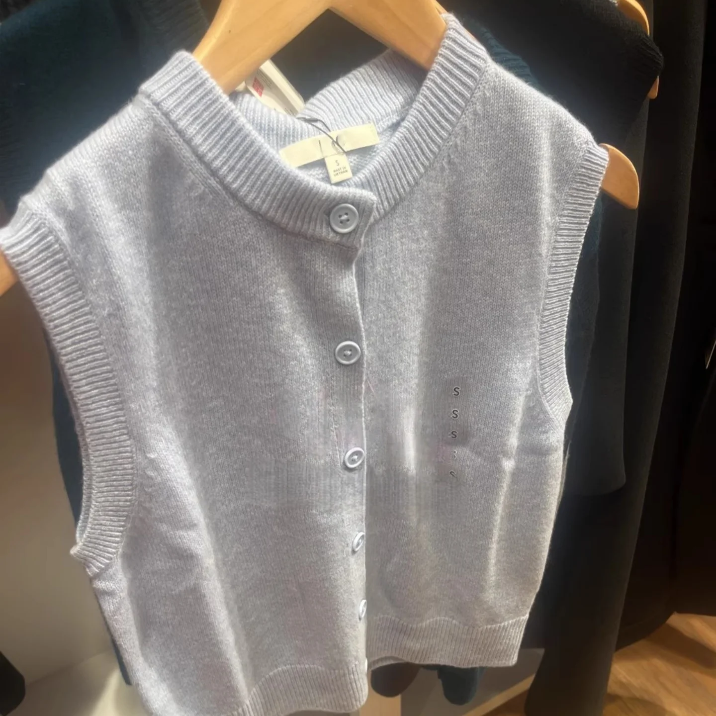 

Повседневный женский вязаный жилет из полиэстера с круглым вырезом, осенне-зимняя новинка