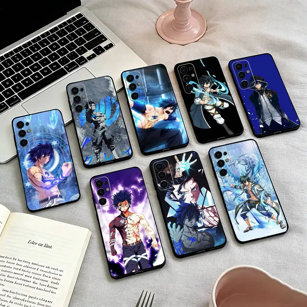 Anime Fairy Tail  G-Gray Phone Case For Samsung S25,S24,S21,S22,S23,S30,Ultra,S20,Plus,Fe,Lite,Note,10,Black Cover
