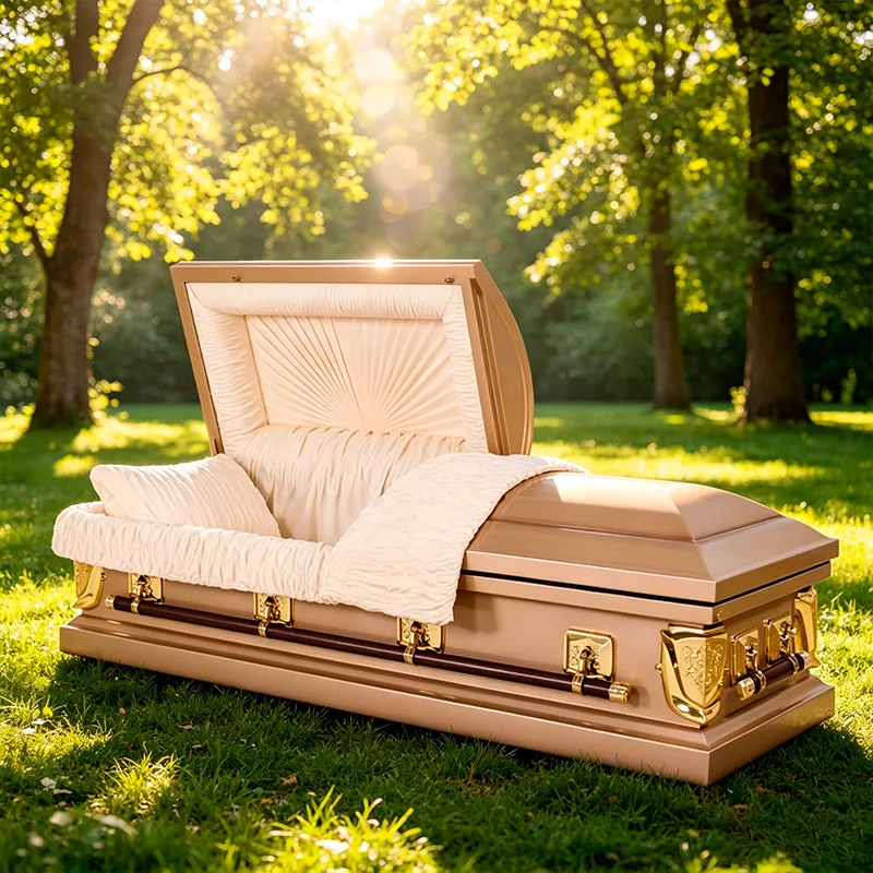 High-grade Western-style metal coffins Multi-color scheme Anticorrosive and durable, funeral home special funeral coffin