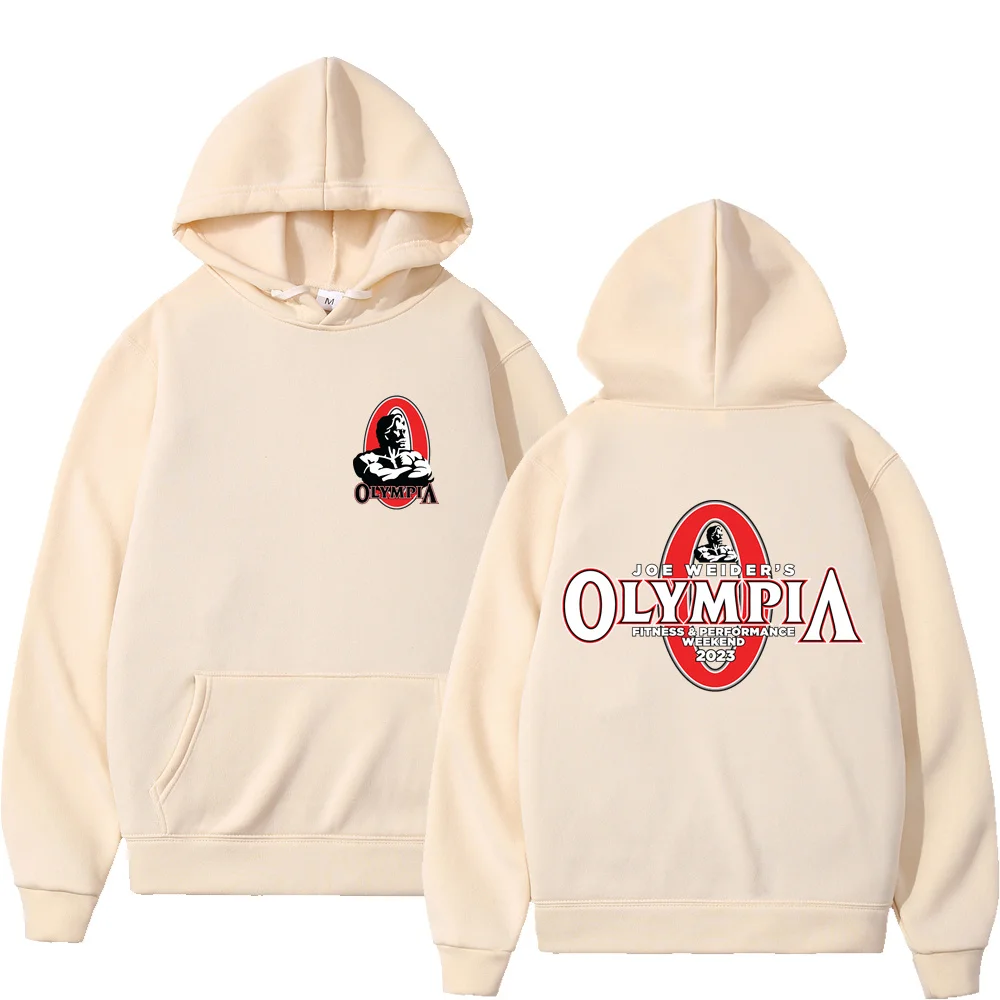 Men's Hoodies OLYMPIA 2023 Gyms Fitness Sweatshirt Fleece Women Casual Pullover Hoodie Sportswear Hoody Male Clothing Streetwear