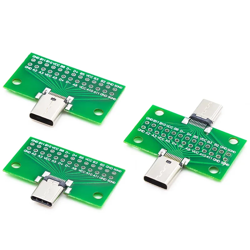 TYPE-C male and female header test board double-sided positive and negative insertion row pin 24P male to female USB3.1 adapter