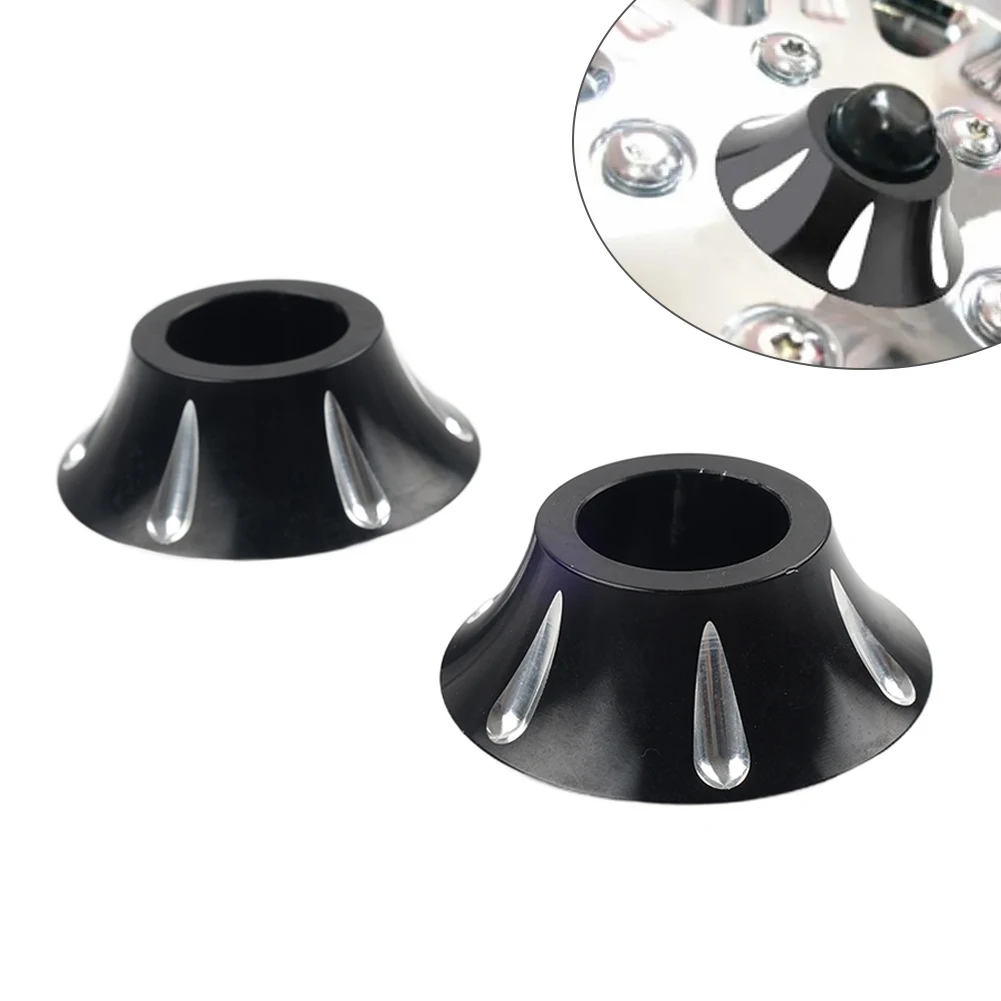 Front Tapered Axle Wheel Spacer 25mm CNC For Harley Electra Glide  Ultra Classic  2008-2023 Black & White