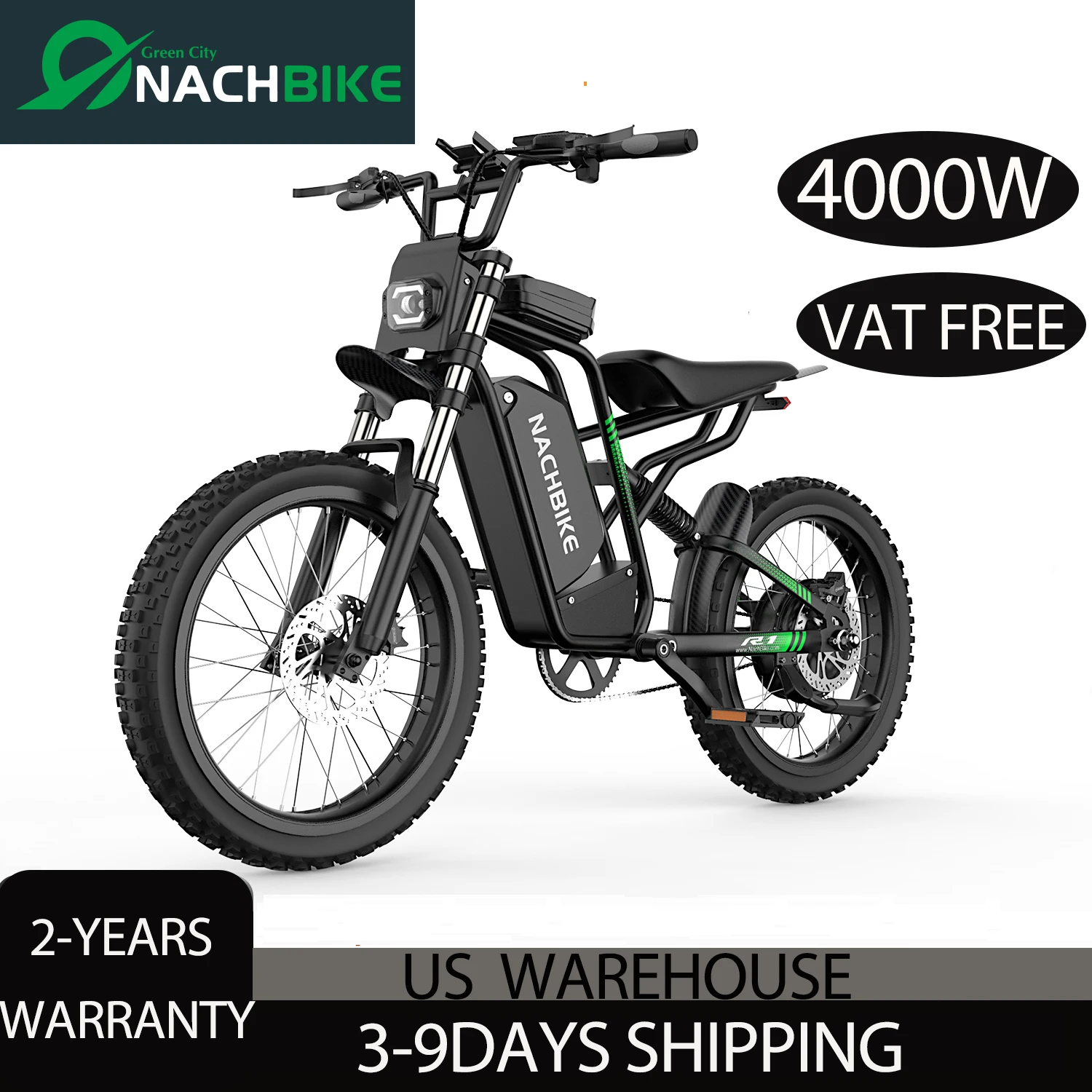 

R1 Electric Dirt Bike for Adults Peak 4000W brushless Motor 40 MPH Speed Dirtbike 50 Miles Range Ebike with 60V 25Ah Battery