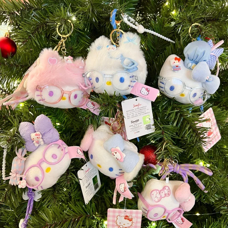 헬로키티 플러시 키체인 케이티 캣 백팩 가방 참 펜던트 핸드백 액세서리 키링 크리스마스 할로윈 선물