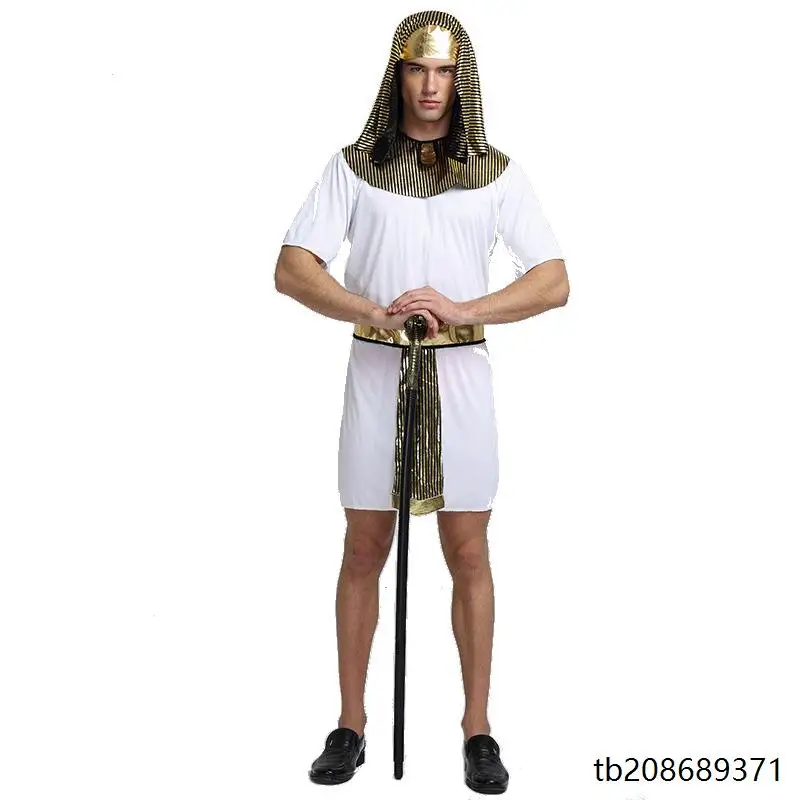 زي الهالوين للرجال البالغين، زي الفرعون، ملابس الأمير النيلي الروماني القديم، زي أسطوري، ملابس حفلات بطابع مصري #5