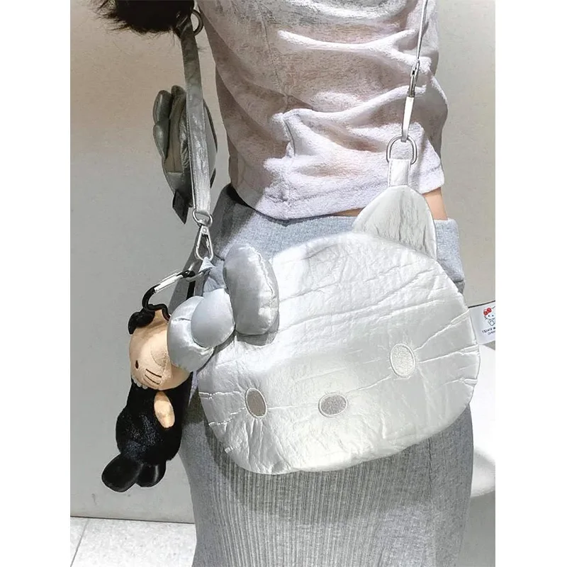 

Hellokitty Coin Purse Kawaii Cartoon Korean Kitty Silver Crossbody Bag Student Shoulder Bag Pendant Girl Coin Purse Child Gift