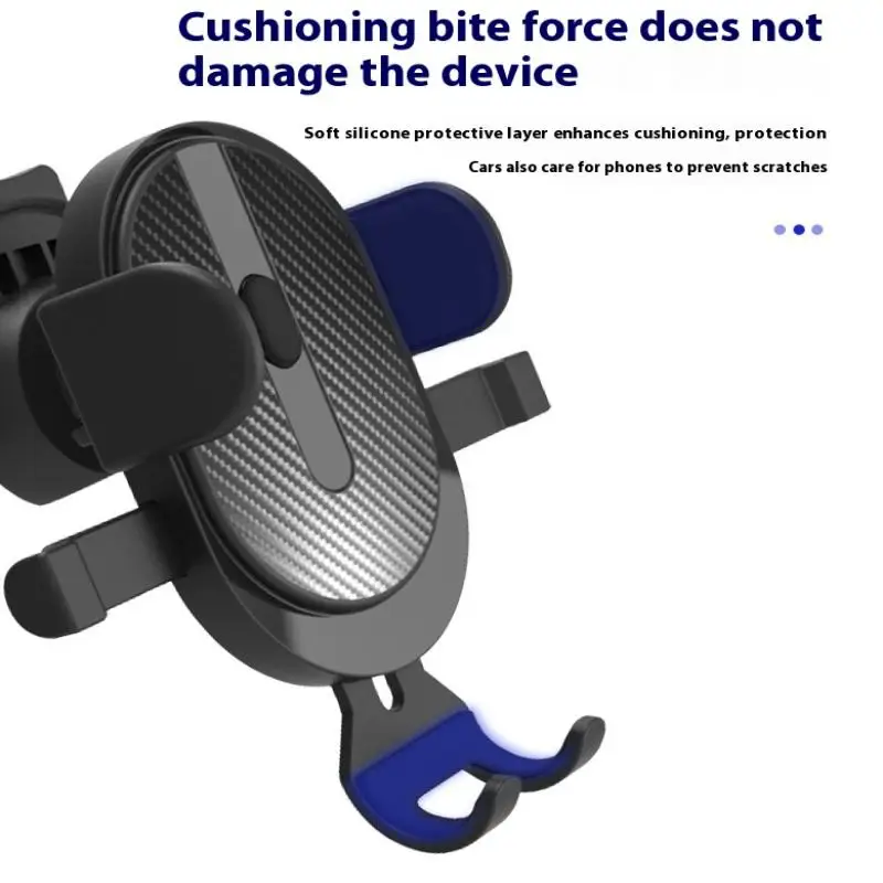 

Mobile Phone Holder Air Outlet Gravity Sensor Car Holder Riangle Gravity Frosted Simplicity Solid Metallic Material Phone Holder