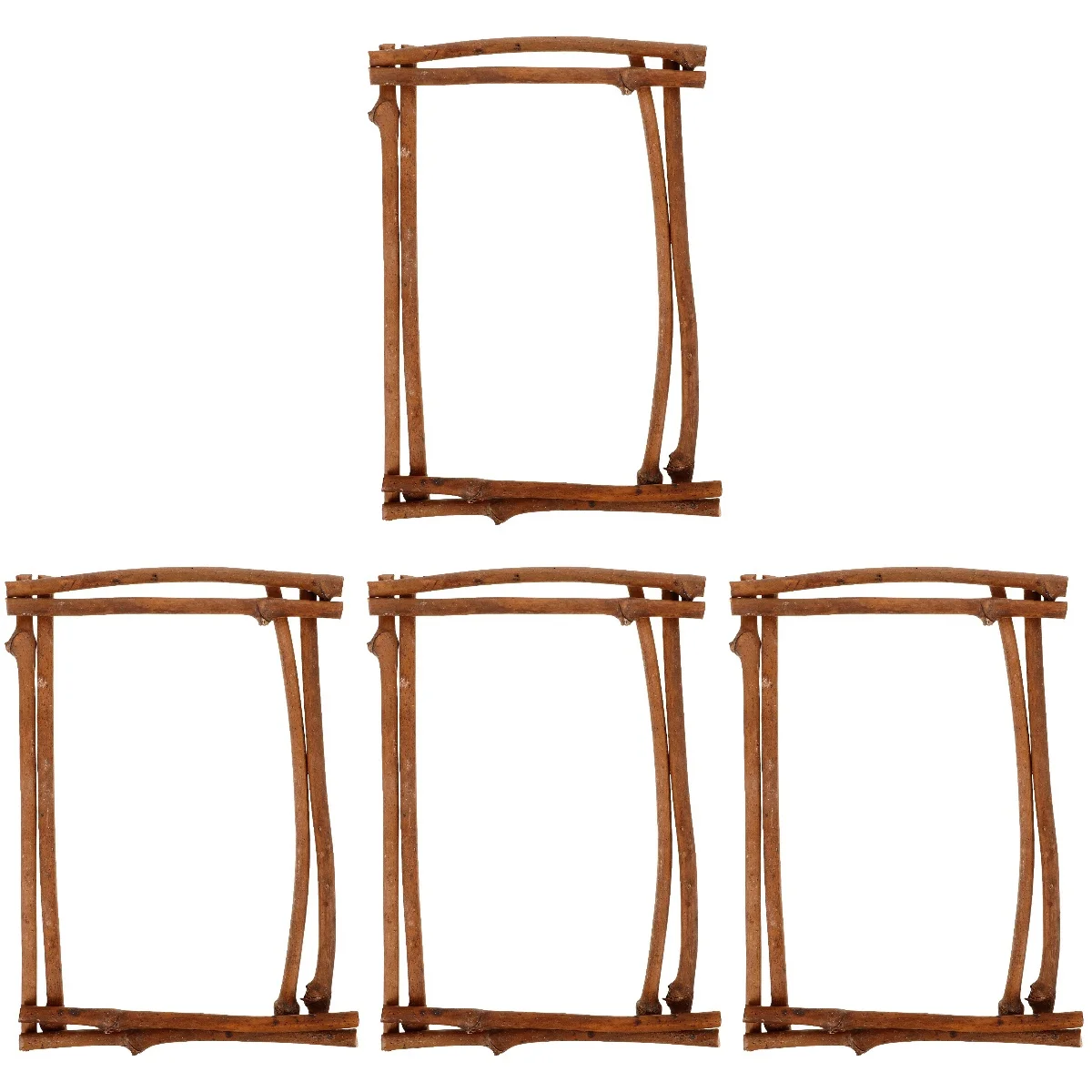 

4pcs 4 PCS Trellis Outdoor Decor Wedding Arch Background Frame Brown Simulation Wall Hanging Wreath