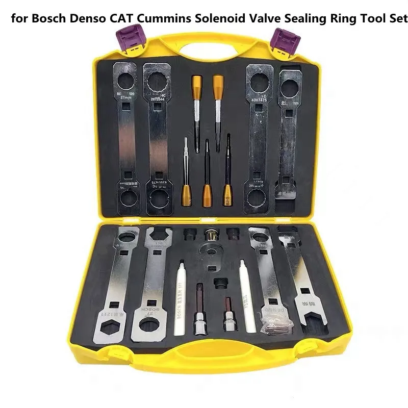 

for Bosch Denso CAT Cummins Diesel Common Rail Injector Solenoid Valve Dismounting Wrench Sealing Ring Remove Install Tool Kits