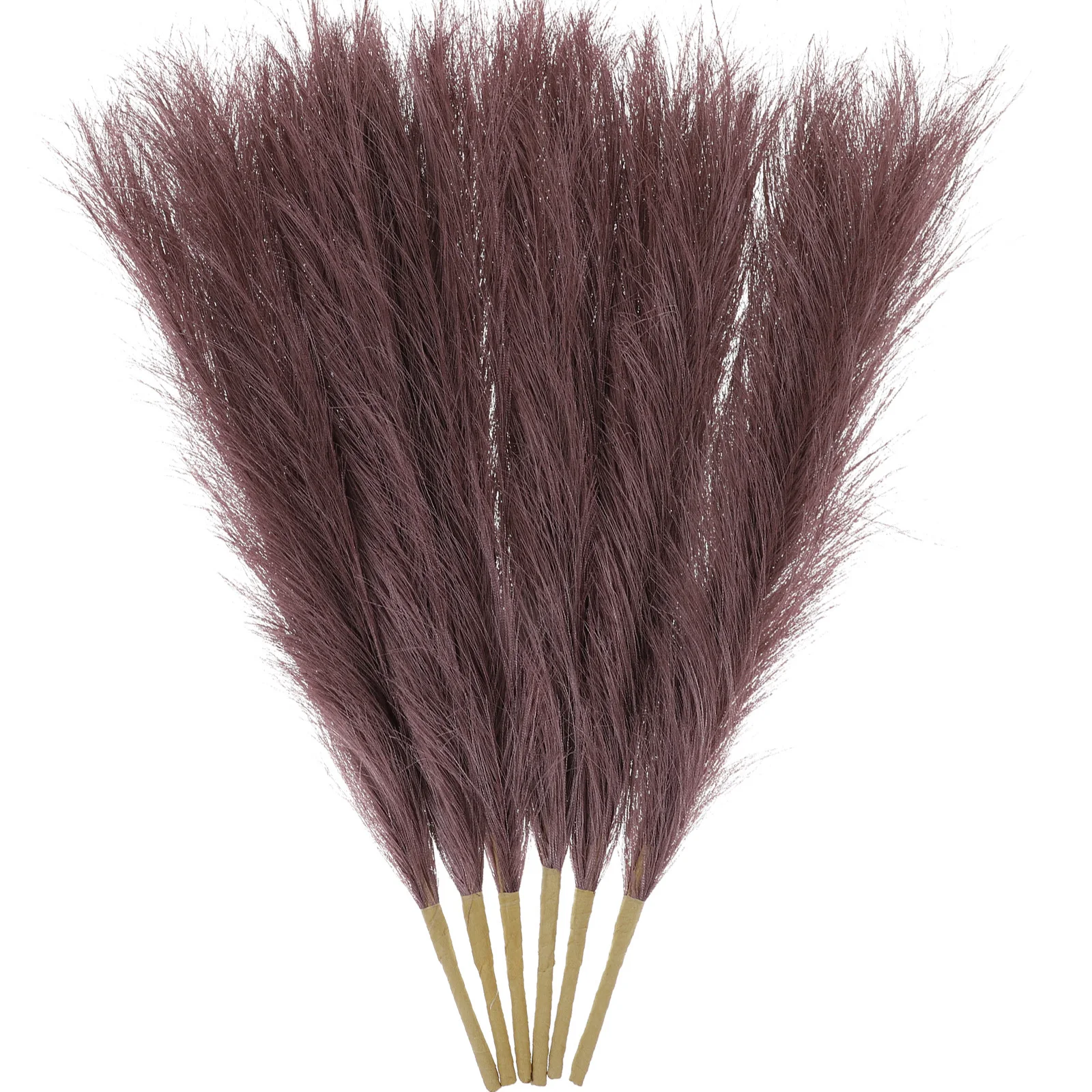 

6pcs Simulated Reed Decor Artificial Pampas Grass Fake Plants For Home Decoration Living Room Dining Area Vase Filler Party