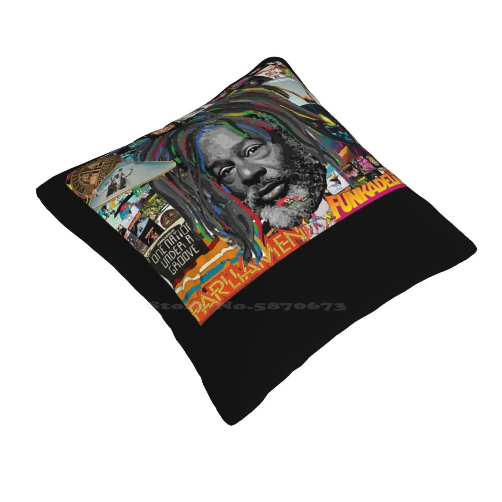 Guaranteed No Stress Funkadelic Band Pillow Cover Hug Pillowcase Guaranteed No Stress Funkadelic Band Sharpie Parliament Music