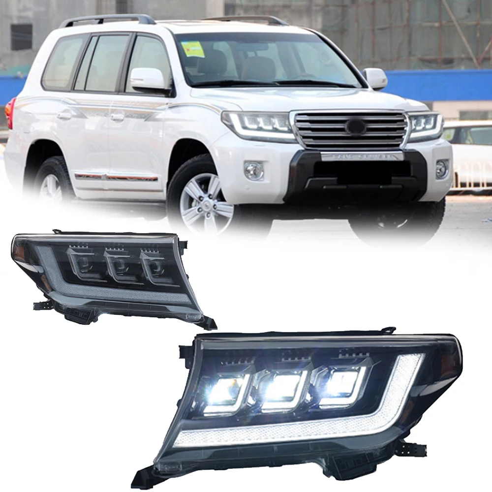

Styling LED HeadLights For TOYOTA LAND CRUISER LC200 07-15 Full Led Car Head Lamp Assembly Signal Accessories Modified Lamp