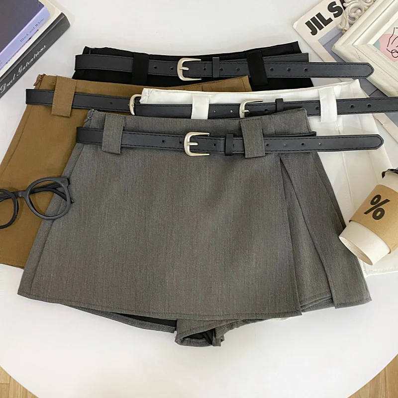 

Весенне-летняя женская модная универсальная юбка миди с высокой талией, асимметричная, с поясом, не просвечивающая, для стройности фигуры