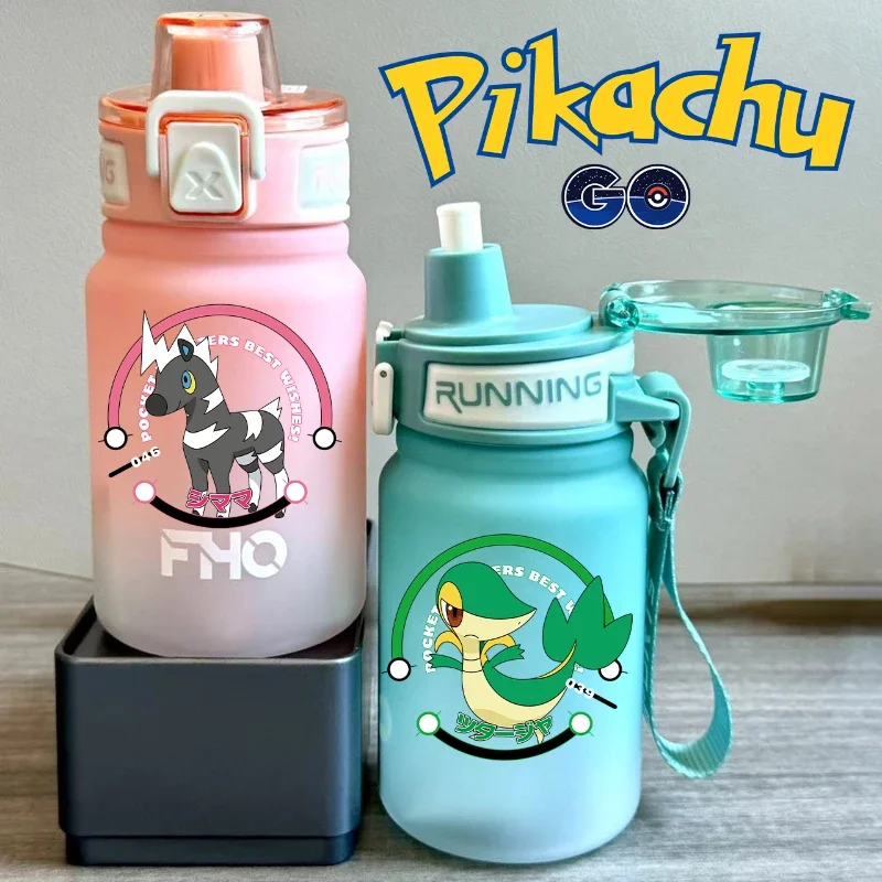 

Pokemon 550ML Cartoon Water Bottle Anime Portable Children Cute Pikachu Plastic Cartoon Outdoor Sport Water Mug Gifts