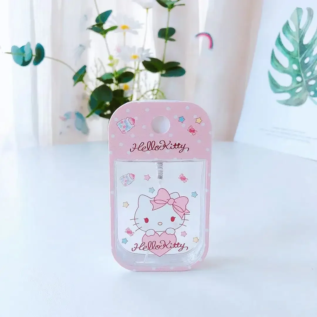 Kawaii Hellokitty butelka z rozpylaczem Kuromis butelka perfum Anime rysunek śliczna melodia Cinnamoroll Purins przenośna butelka prezent dla kobiet