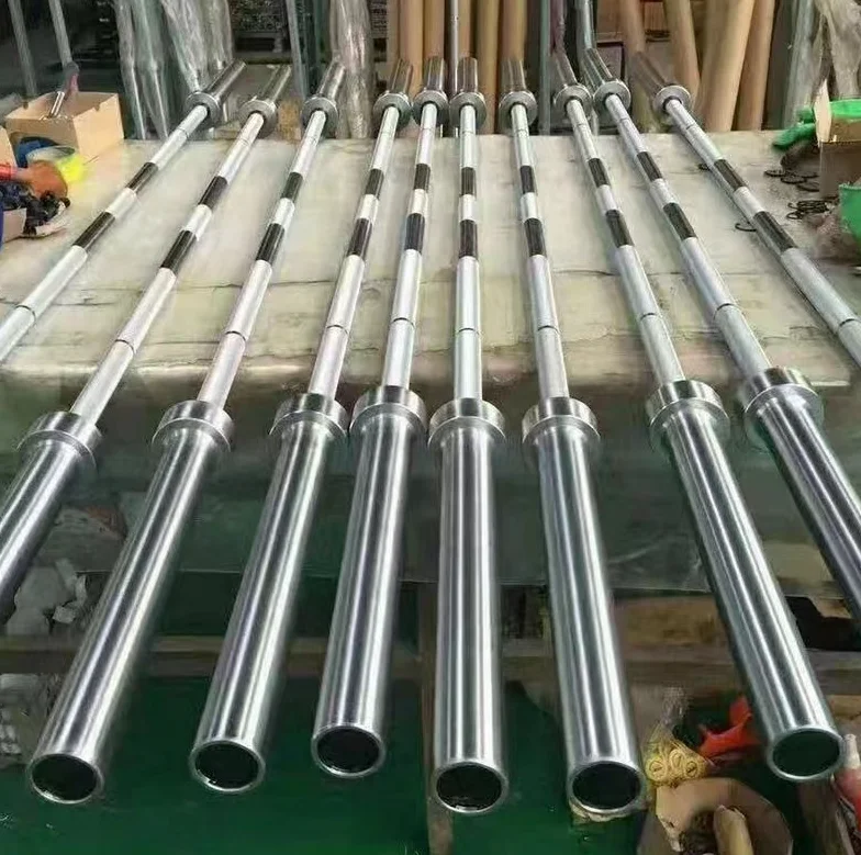 High Quality 25kg Chrome Alloy Steel Barbell Bar for Weightlifting and Gym Fitness Iron Material Dumbbell Bar