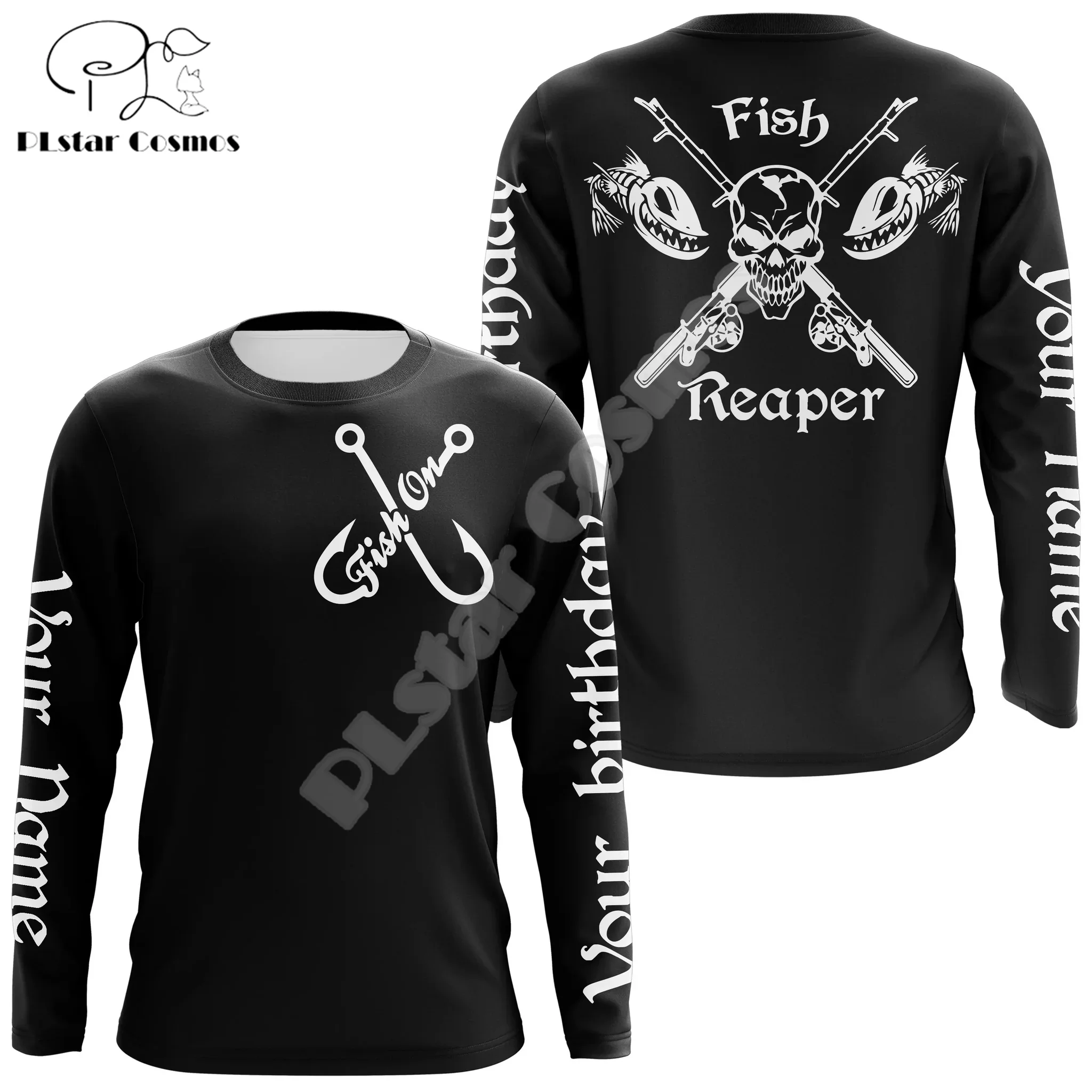 Custom Name Animal Fishing Mahi Graffiti Fish Tattoo Retro Tracksuit Vintage 3DPrint Pullover Harajuku Casual Hoodies Jacket J8