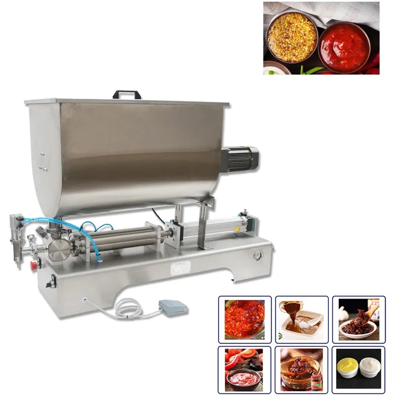 

Large Capacity Hopper Mixing And Stirring Filling Machine Beef Sauce And Bean Paste Automatic Liquid Filling Machine