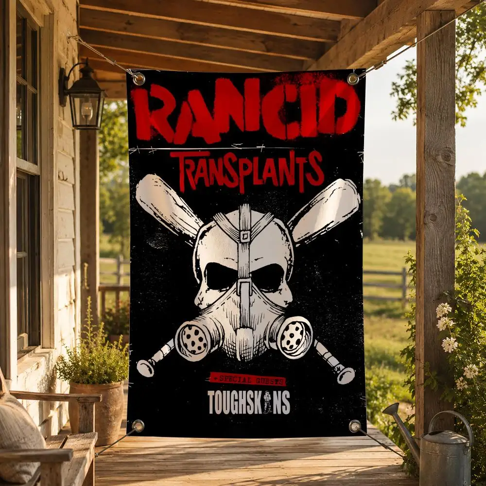 Band R-RANCID Flags Decorative Flag Banner for Indoor Outdoor Wall Garden Yard Porch Patio Home Party Decor