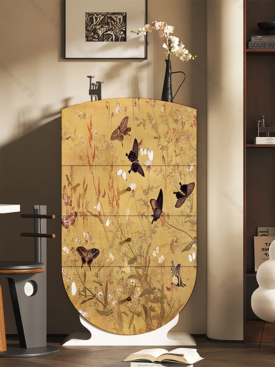 

SGF retro solid wood dining side living room storage cabinet porch aisle storage cabinet