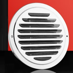 70-300mm Round Stainless Steel Exterior Wall Air Vent Grille Duct Home Office Air Vent Accessories Insect Protection