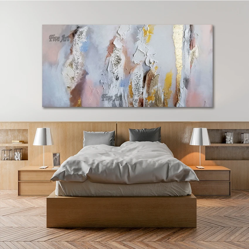 

Canvas Roll Art Abstract Paintings, Frameless, Gold Foil, Sofa Background Wall Decor Picture, Large Size Hotel Room Artwork