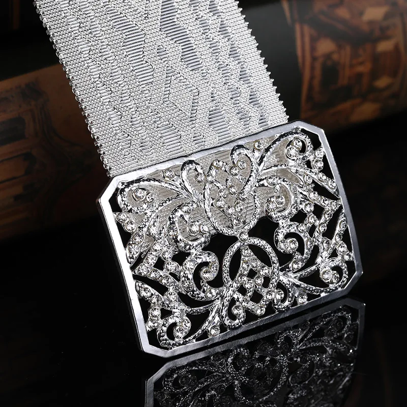 حزام خصر للسيدات على طراز القصر العربي القديم، حزام خصر معدني بإبزيم مربع، سلسلة خصر أنيقة للسيدات، مجوهرات #2