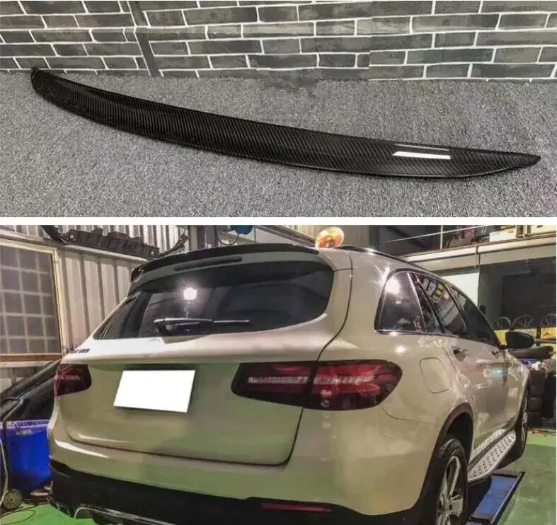 REAL CARBON FIBER REAR WING TRUNK LIP TAIL SPOILER FOR Mercedes-Benz GLC Class X253 SUV 200 220 250 260 300 300 2016-2021